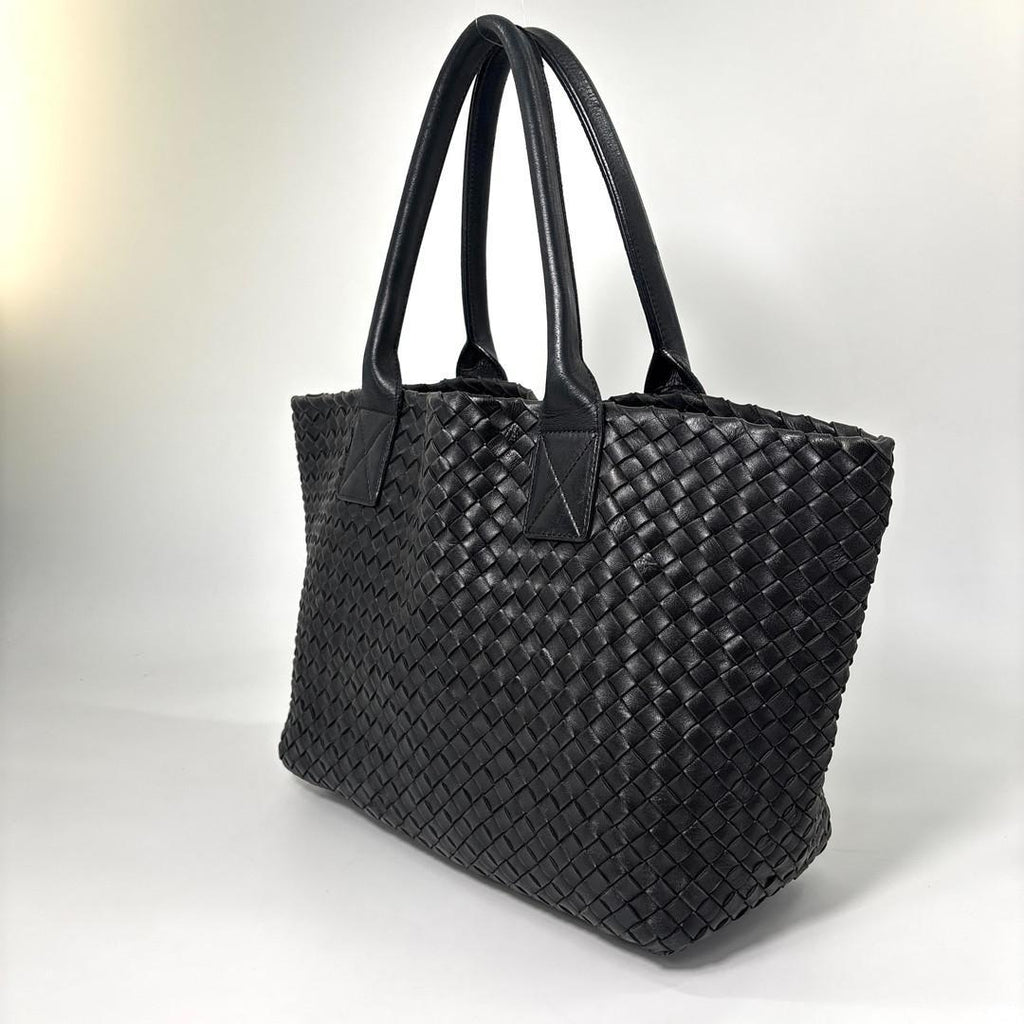 Bottega Veneta Intrecciato Cabas PM Tote Bag Black — view 2