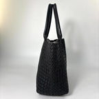 Bottega Veneta Intrecciato Cabas PM Tote Bag Black — view 4