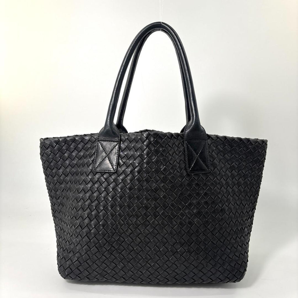 Bottega Veneta Intrecciato Cabas PM Tote Bag Black — view 5