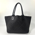 Bottega Veneta Intrecciato Cabas PM Tote Bag Black — view 5