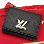 Louis Vuitton Wallet Portefeuille Twist Compact Epi Black