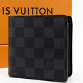 Louis Vuitton Portefeuille Marco Damier Graphite Bifold Compact Wallet