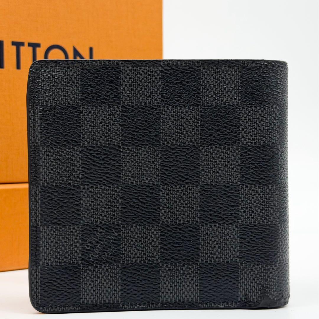 Louis Vuitton Portefeuille Marco Damier Graphite Bifold Compact Wallet — view 3