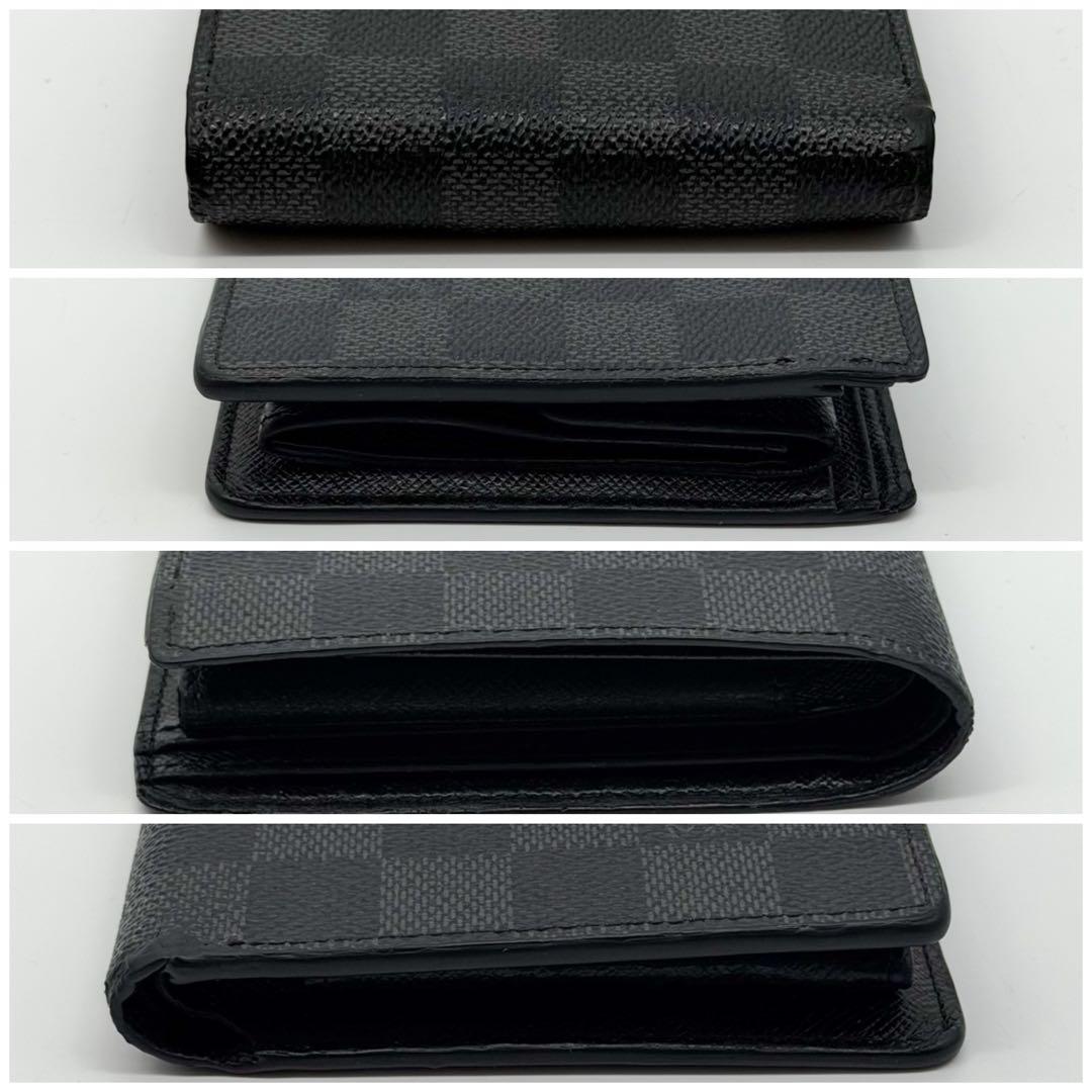 Louis Vuitton Portefeuille Marco Damier Graphite Bifold Compact Wallet — view 4