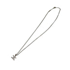 Celine Triomphe Necklace Rhinestone Silver — view 2