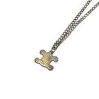 Celine Triomphe Necklace Rhinestone Silver — view 4