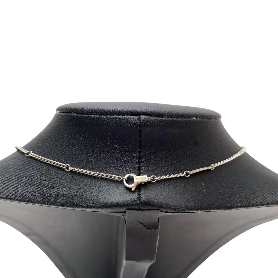 Celine Triomphe Necklace Rhinestone Silver — view 7