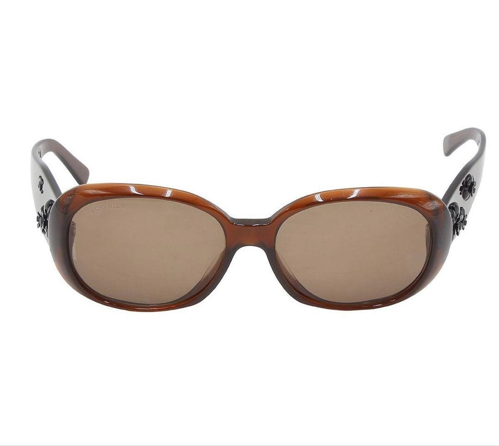 Chanel Camellia Tortoiseshell Sunglasses Eyewear — view 2