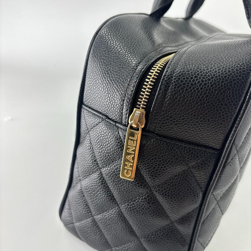 Chanel Quilted Caviar Leather Handbag — view 7