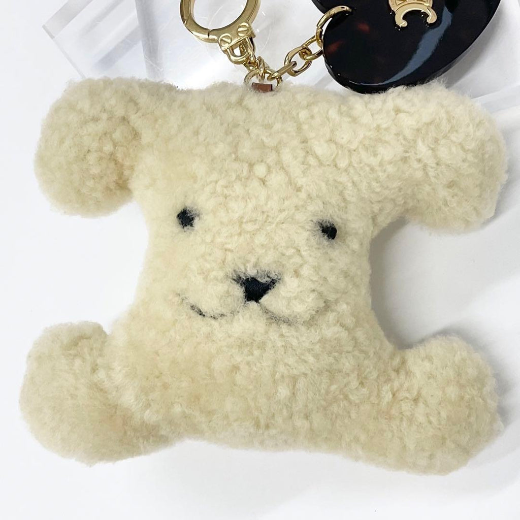 Celine Triomphe Pom Charm Dog Beige — view 5