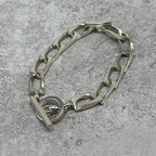 Gucci Figaro Bracelet 925 Sterling Silver Toggle Vintage 19