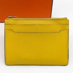 Hermes Zip City Coin Purse Yellow Compact Mini — view 2