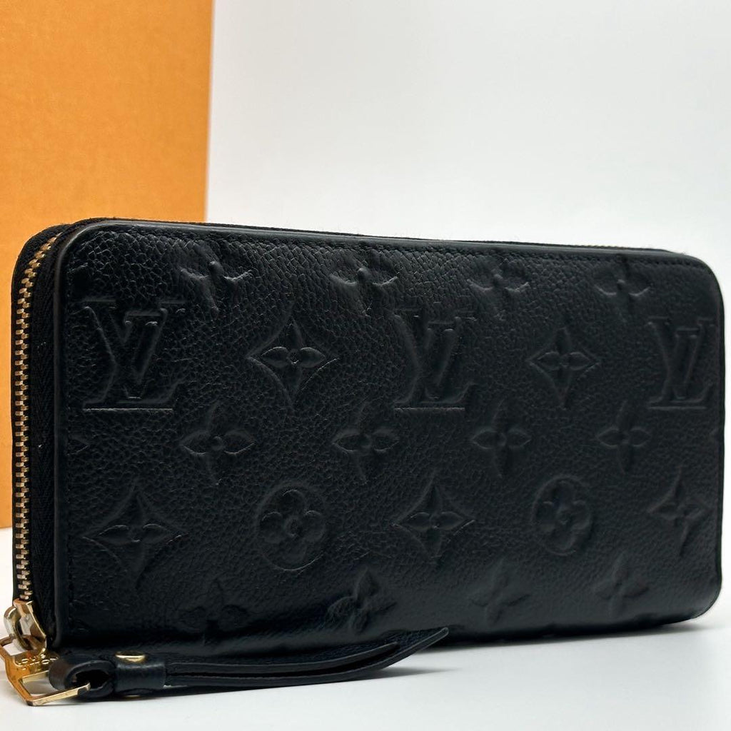 Louis Vuitton New Zippy Wallet Empreinte Black Round