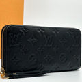 Louis Vuitton New Zippy Wallet Empreinte Black Round