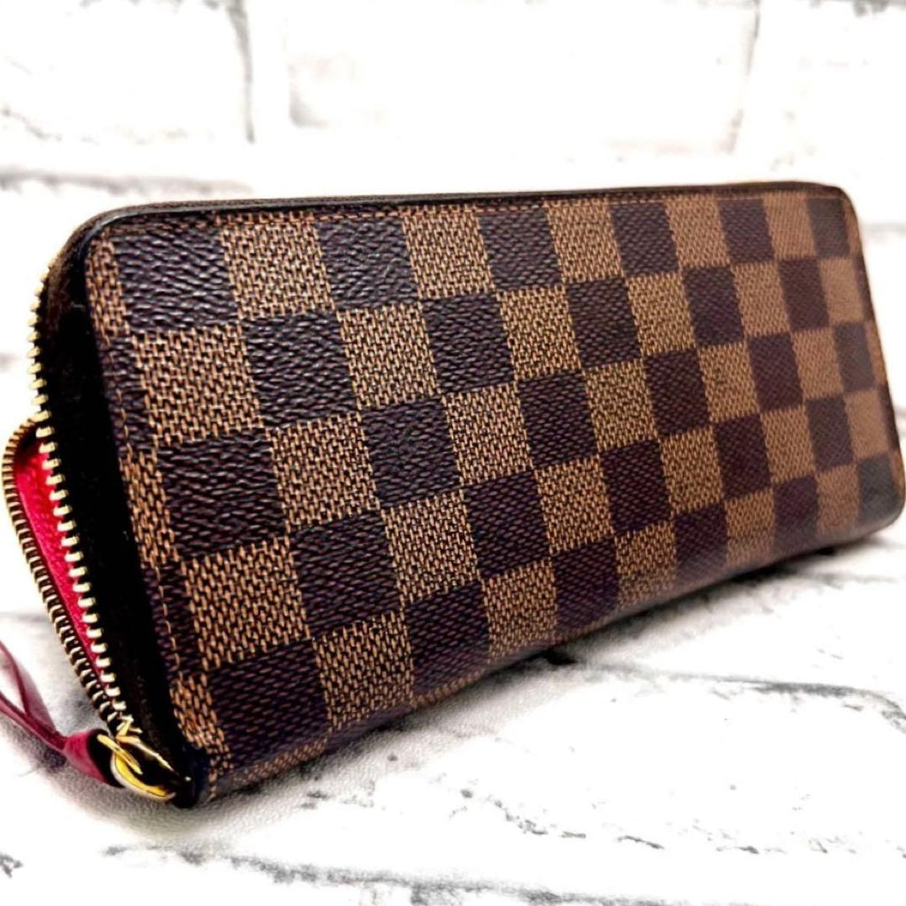 Louis Vuitton Damier Portefeuille Clemence Fuchsia Wallet