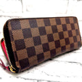 Louis Vuitton Damier Portefeuille Clemence Fuchsia Wallet