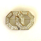 Dior Brooch Gold Logo Rhinestone