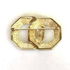Dior Brooch Gold Logo Rhinestone — view 2
