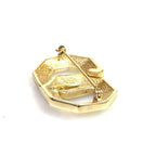 Dior Brooch Gold Logo Rhinestone — view 5