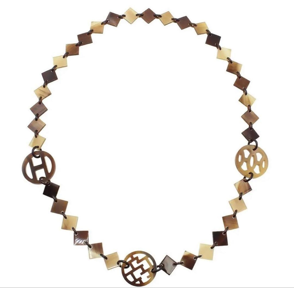 Hermes Diva Buffalo Horn Long Necklace