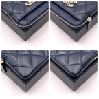 Chanel Quilted Caviar Leather Coin Case Card Holder CC Logo — view 6