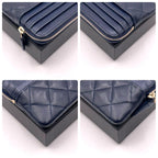 Chanel Quilted Caviar Leather Coin Case Card Holder CC Logo — view 7
