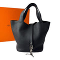 Hermes Picotin Lock MM Noir Black Taurillon Clemence Handbag