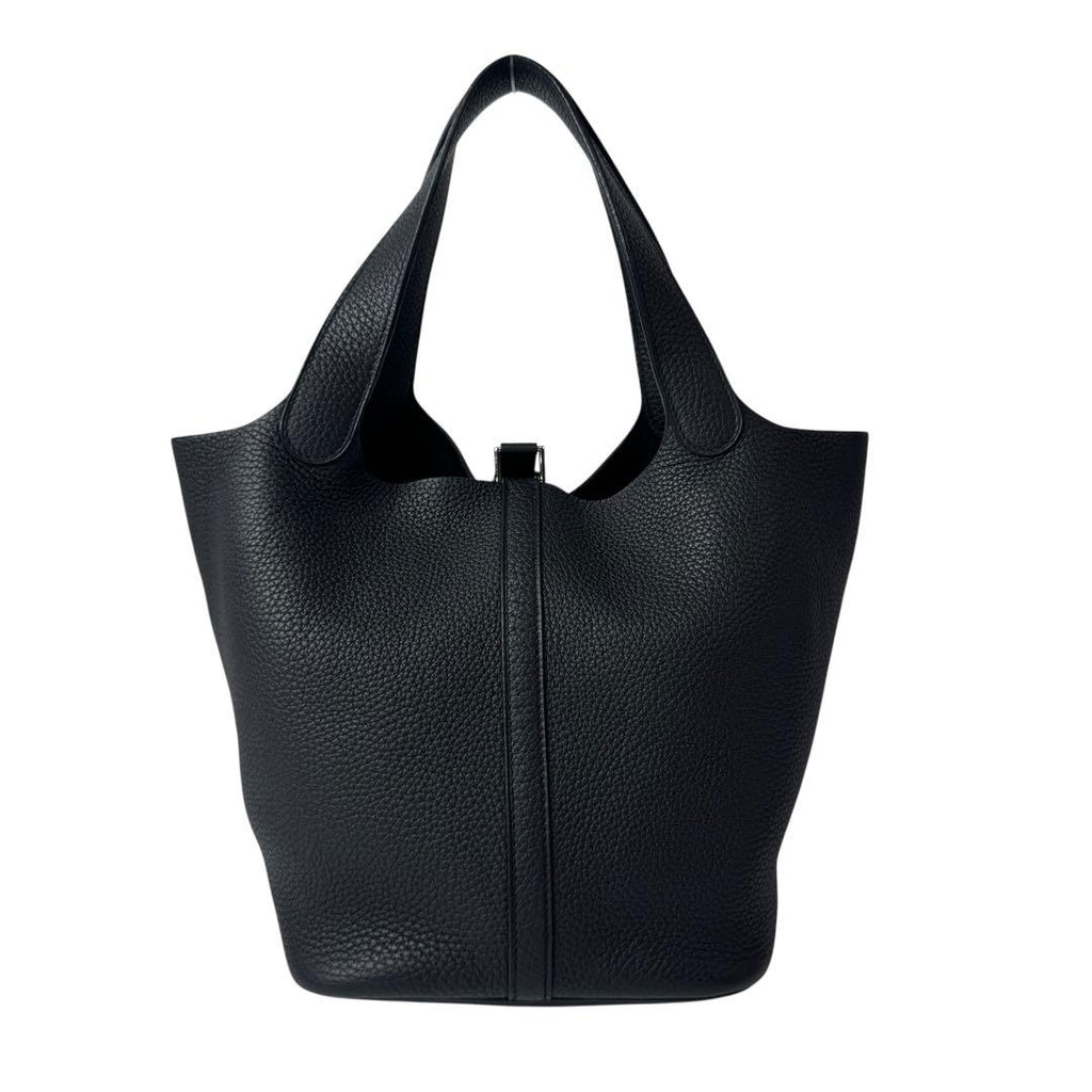 Hermes Picotin Lock MM Noir Black Taurillon Clemence Handbag — view 3