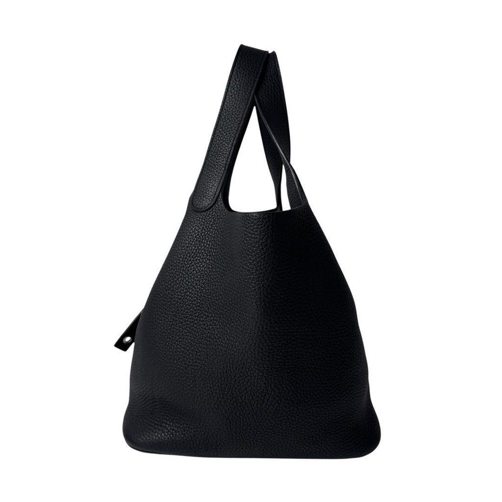 Hermes Picotin Lock MM Noir Black Taurillon Clemence Handbag — view 4