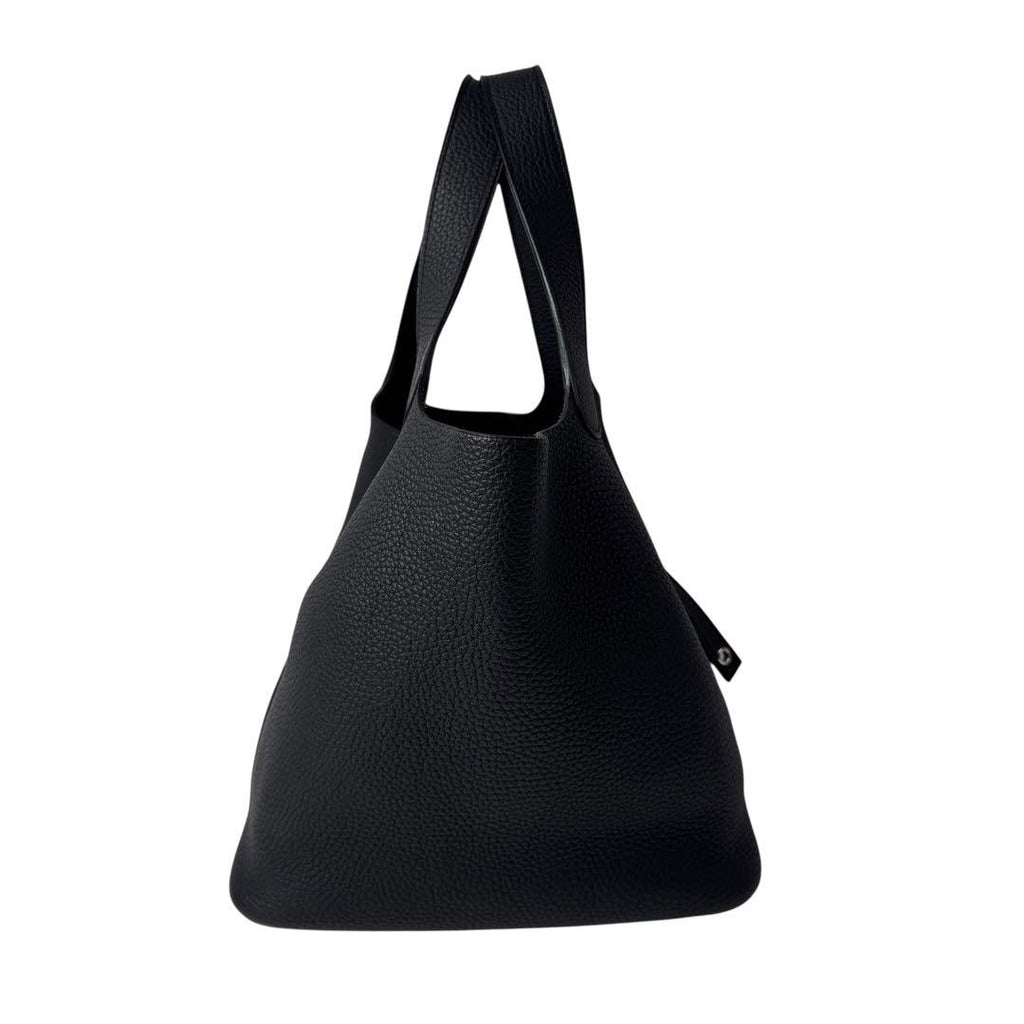 Hermes Picotin Lock MM Noir Black Taurillon Clemence Handbag — view 5