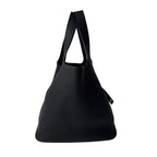 Hermes Picotin Lock MM Noir Black Taurillon Clemence Handbag — view 5