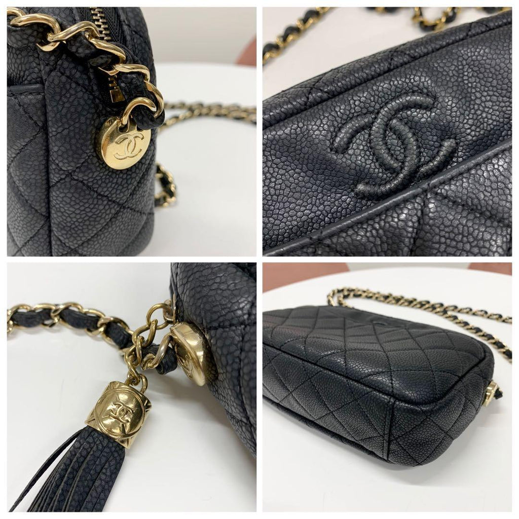 Chanel CC Logo Camera Bag Tassel Chain — view 9