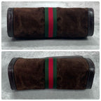 Gucci Sherry Line Clutch Suede Brown Leather — view 7
