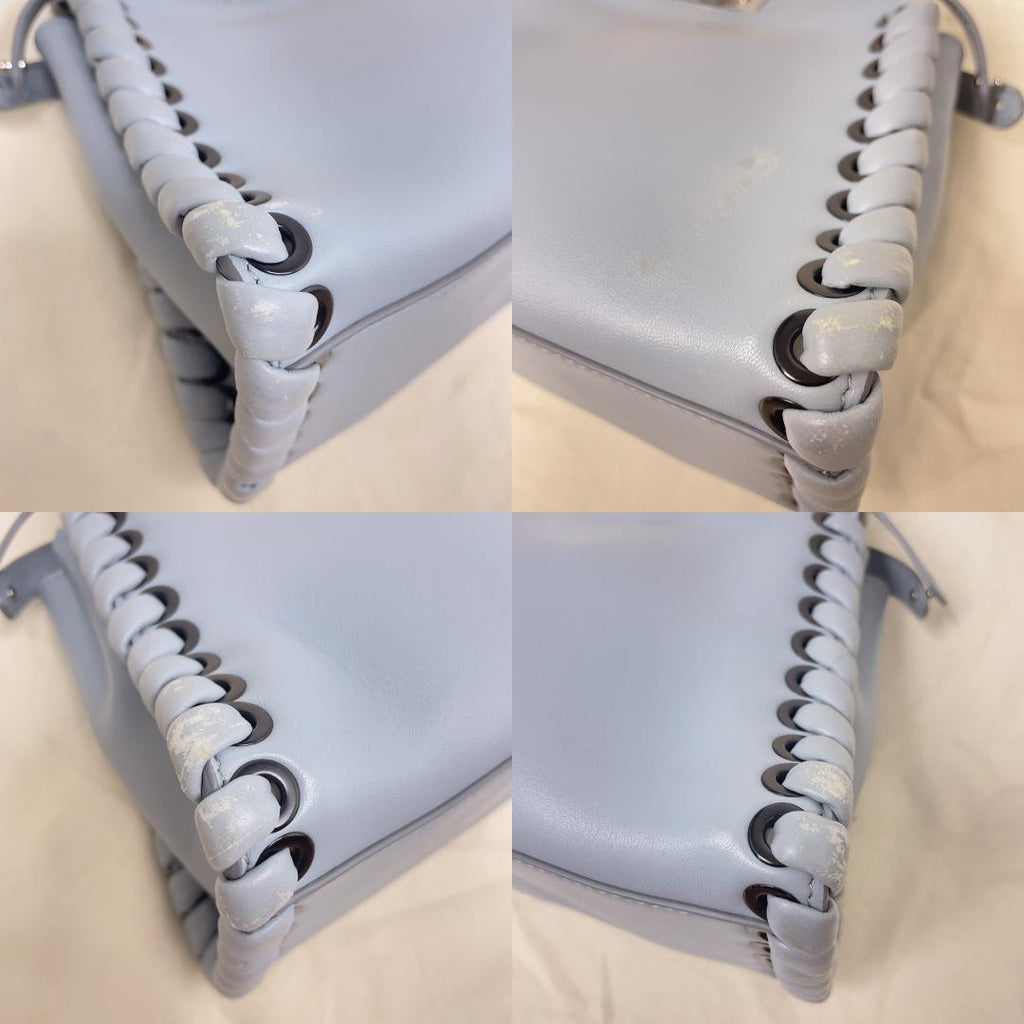 Fendi Mini Peekaboo Leather 2-Way Handbag Blue — view 6
