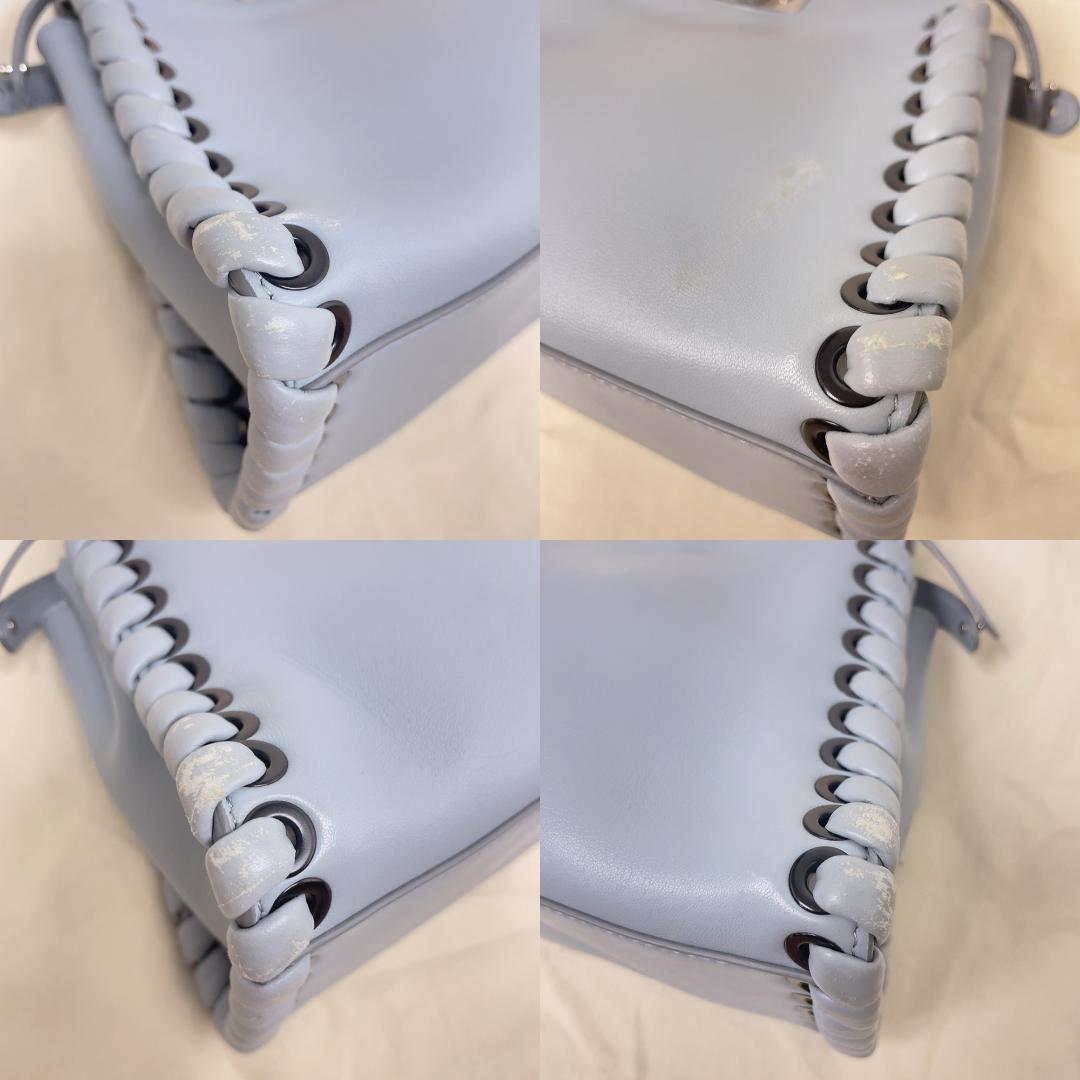 Fendi Mini Peekaboo Leather 2-Way Handbag Blue — view 6