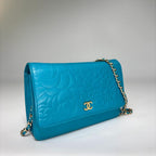 Chanel Super Camellia Leather Chain Wallet Shoulder Bag — view 3