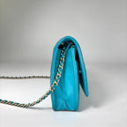 Chanel Super Camellia Leather Chain Wallet Shoulder Bag — view 4