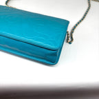 Chanel Super Camellia Leather Chain Wallet Shoulder Bag — view 8