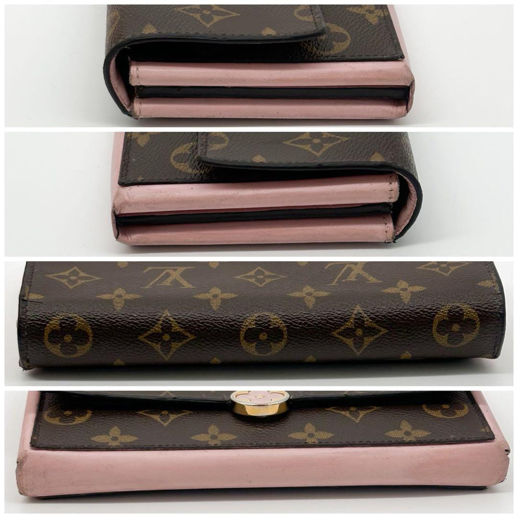 Louis Vuitton Portefeuille Flor Monogram Wallet Sarah Pink — view 6
