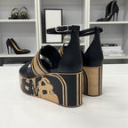 Hermes Charis Leather Wedge Sole Sandals — view 5