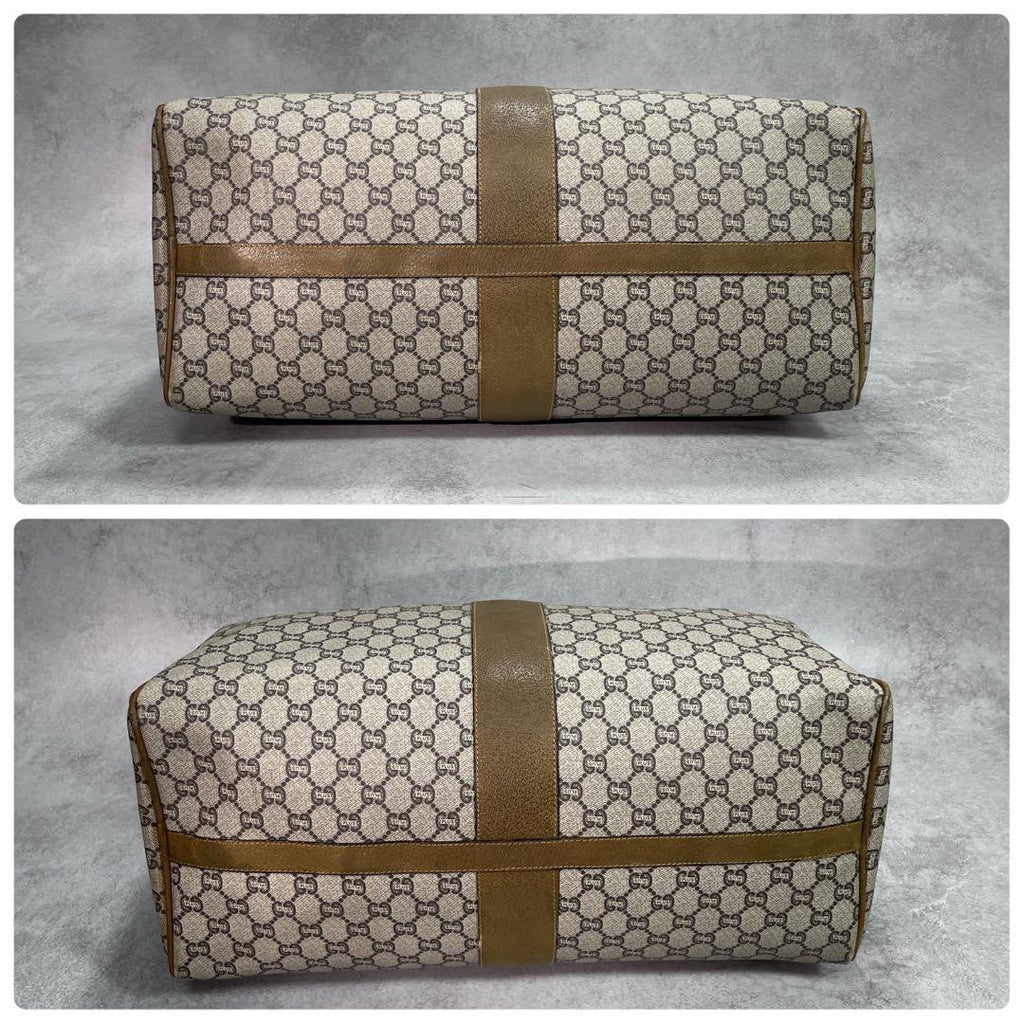 Gucci GG Boston Bag Hand Brown Leather Logo — view 8