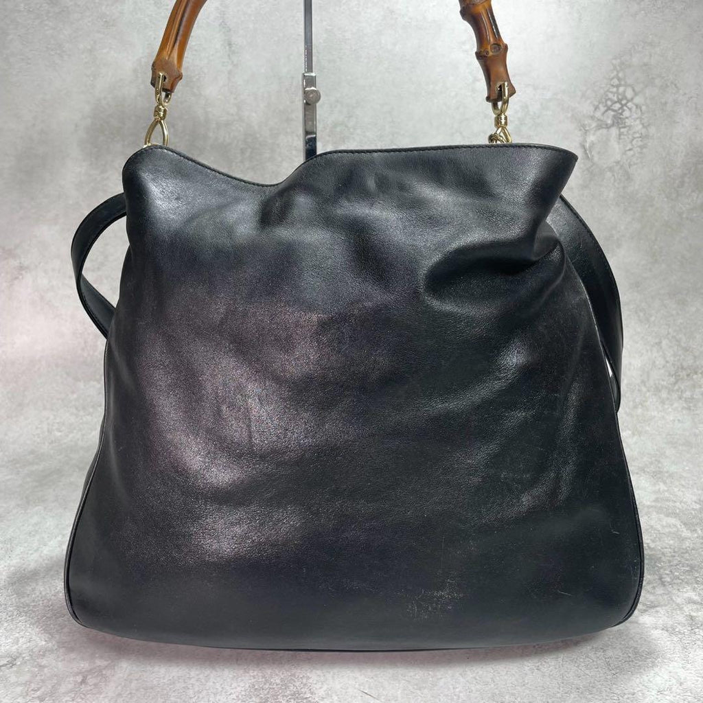 Gucci Shoulder Bag 2-Way Bamboo Black Leather — view 2