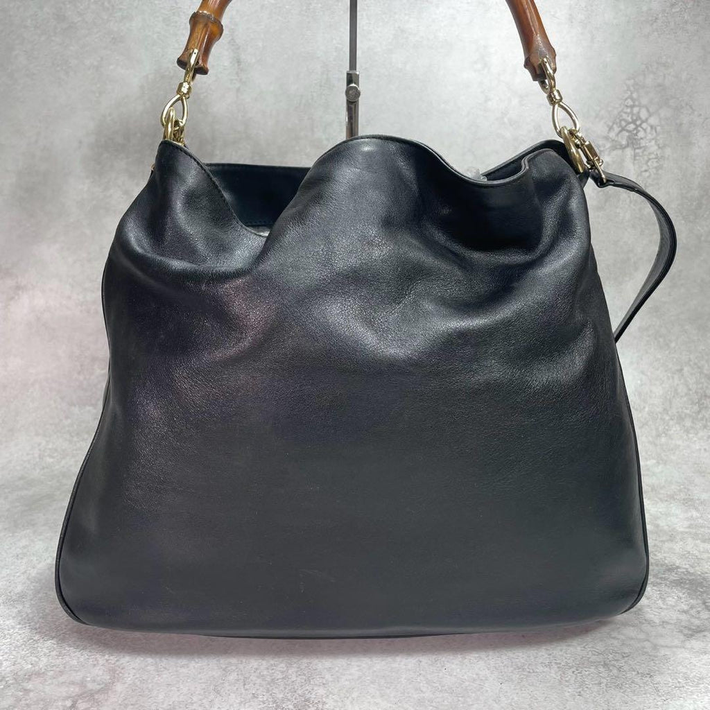 Gucci Shoulder Bag 2-Way Bamboo Black Leather — view 3