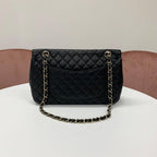 Chanel Coco Mark Quilted Lambskin Double Chain Shoulder Bag