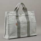 Hermes New Fourre Tout MM Tote Bag Canvas Gray Black — view 2