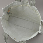 Hermes New Fourre Tout MM Tote Bag Canvas Gray Black — view 6