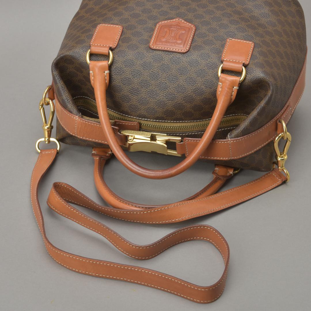 Celine Macadam Handbag 2-Way Leather Brown — view 4