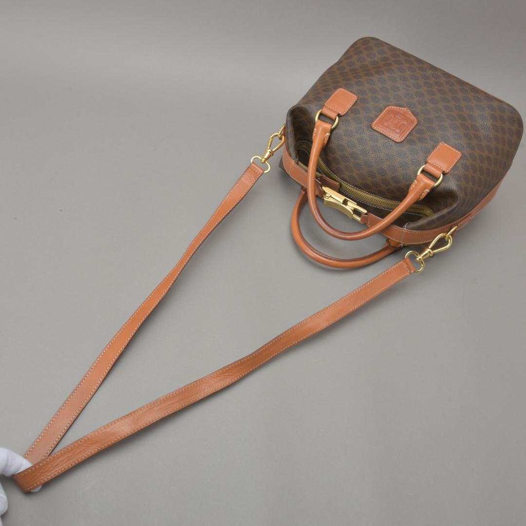 Celine Macadam Handbag 2-Way Leather Brown — view 5