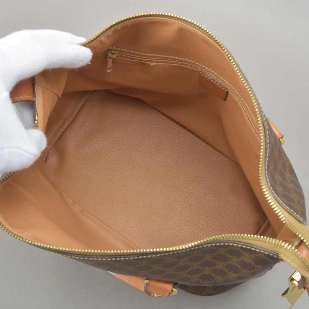 Celine Macadam Handbag 2-Way Leather Brown — view 6