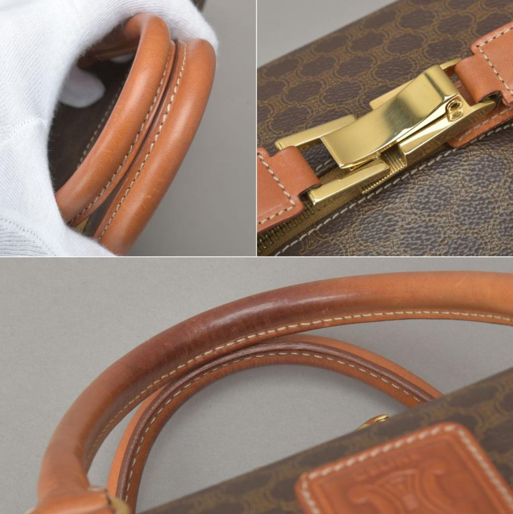 Celine Macadam Handbag 2-Way Leather Brown — view 8